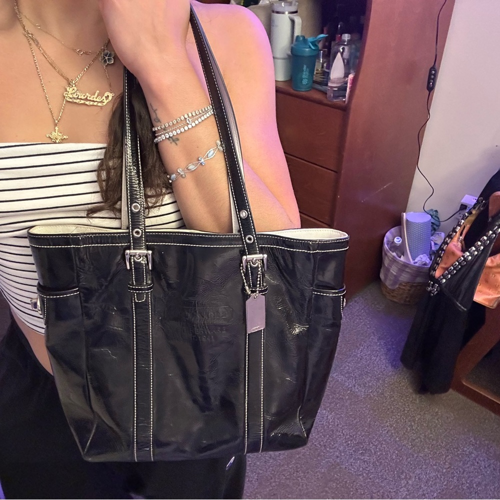 Vintage black coach bag
